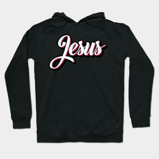 Christian Jesus Typographic Design Hoodie